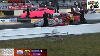 NHRA's finest Pink TAFC, Driver Aryan Rochon, Chris Mendola, Ben Worthy, Bob Newberry, Eddie, Richard Cohen 